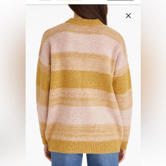 Madewell Otis Space Dye Striped Alpaca Blend Sweater - Picture 2 of 8